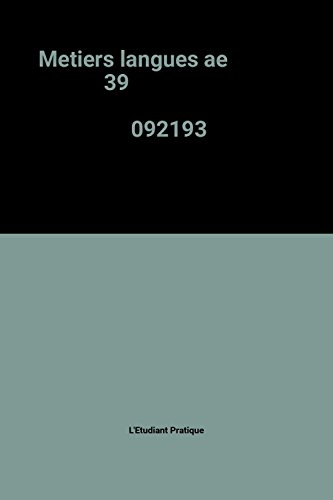 metiers langues ae                  39                                                        092193