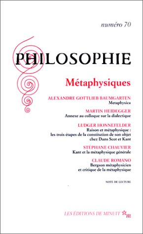 Philosophie, n° 70. Métaphysiques