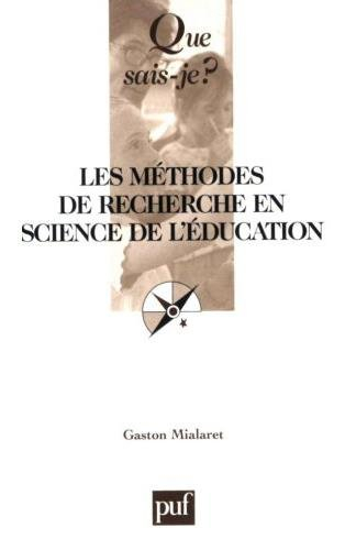 Méthodes de recherche en sciences de l'éducation