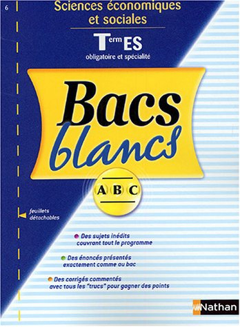 Sciences économiques et sociales, Terminale ES obligatoire et spécialité