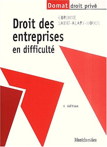 droit des entreprises en difficulté. 4ème édition