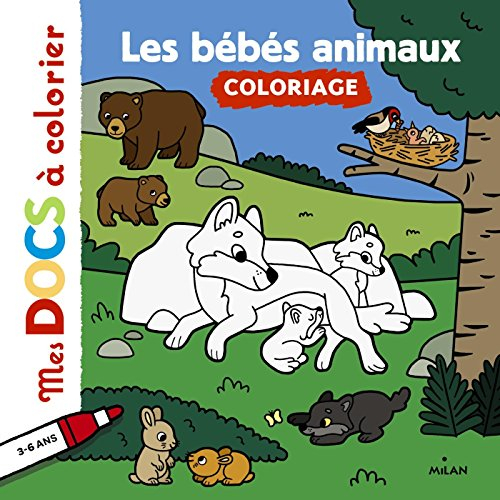 Les bébés animaux : coloriage