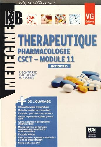 Thérapeutique : pharmacologie, module 11, CSCT
