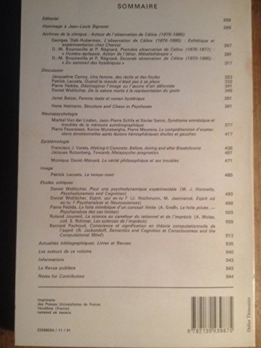 REVUE INTERNATIONALE DE PSYCHOPATHOLOGIE NUMERO 4 1991