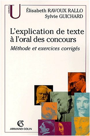 L'explication de texte à l'oral des concours