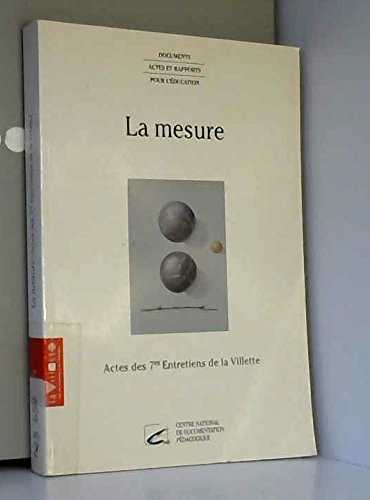 La mesure : actes de colloques
