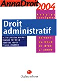 Anna droit 2004 : Droit administratif (Annales corrigées)