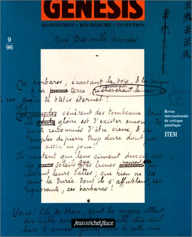 Revue genesis, numéro 9