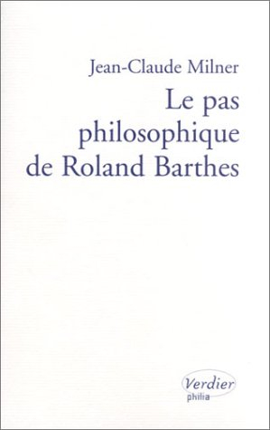 Le pas philosophique de Roland Barthes