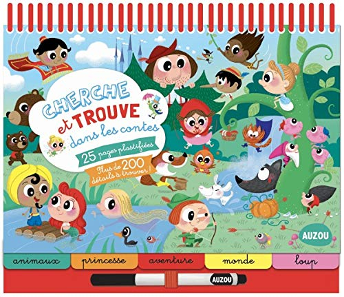 Cherche et trouve dans les contes : 25 pages plastifiées, plus de 200 détails à trouver !