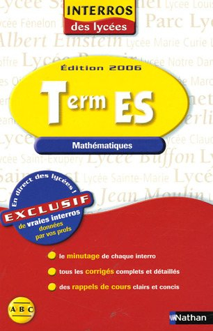 Mathématiques, terminale ES