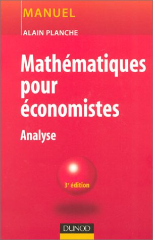 Mathématiques pour économistes : analyse
