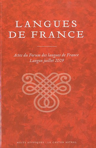 langues de france - actes du forum des langues de france