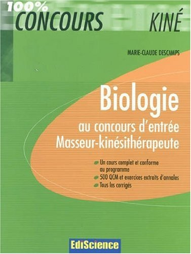 Biologie au concours d'entrée masseur-kinésithérapeute