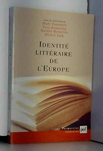 Identité littéraire de l'Europe : unité et multiplicité