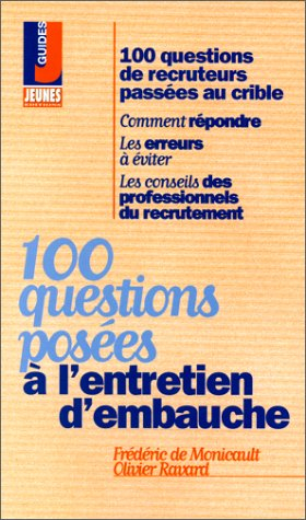 100 questions posées à l'entretien d'embauche