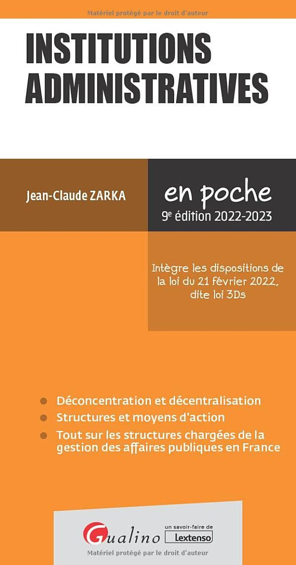 Institutions administratives : 2022-2023