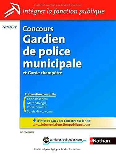 Concours gardien de police municipale et garde-champêtre : catégorie C