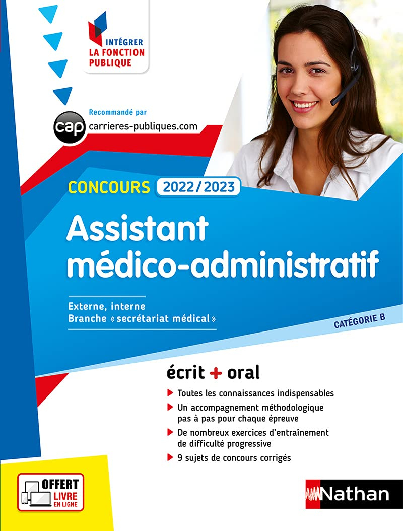 Concours assistant médico-administratif 2022-2023 : externe, interne, branche secrétariat médical : 