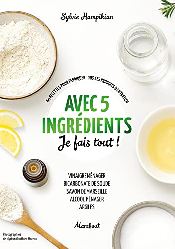 Avec 5 ingrédients je fais tout ! : 60 recettes pour fabriquer tous ses produits d'entretien : vinai