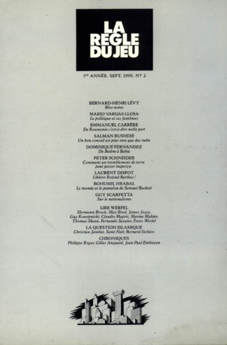 Règle du jeu (La), n° 2. Lire Werfel. La question islamique