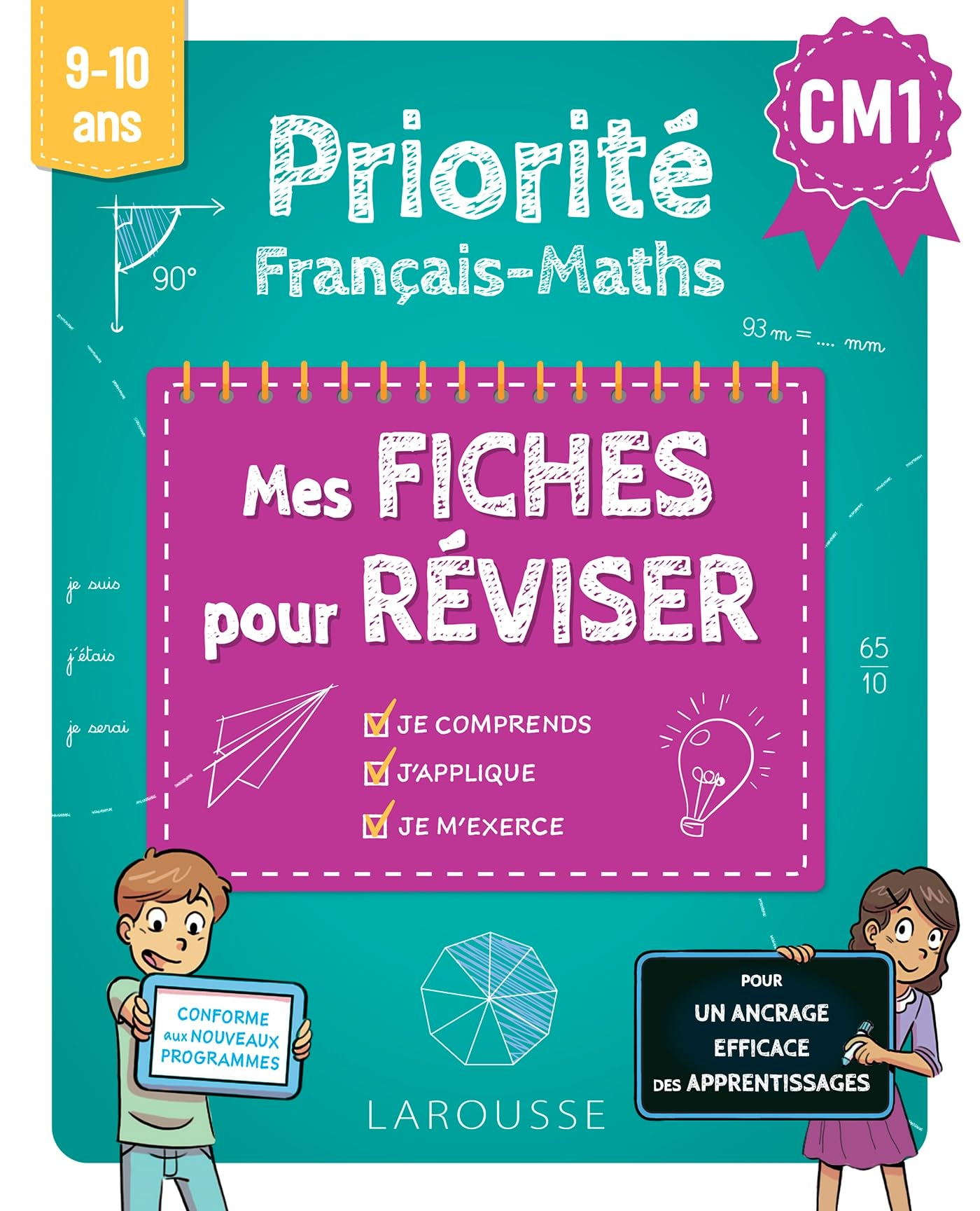 Priorité français-maths CM1, 9-10 ans : mes fiches pour réviser