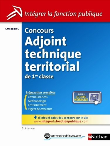 Concours adjoint technique territorial de 1re classe : catégorie C