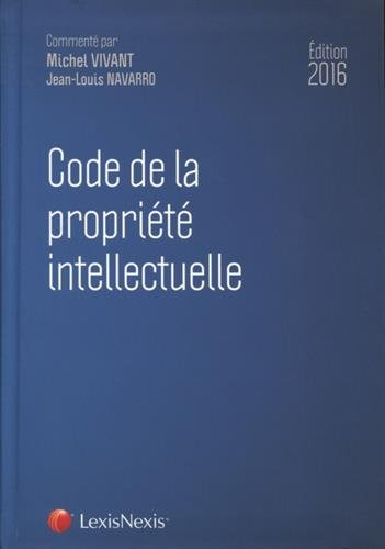 Code de la propriété intellectuelle 2016