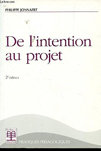 de l'intention au projet, 2e édition